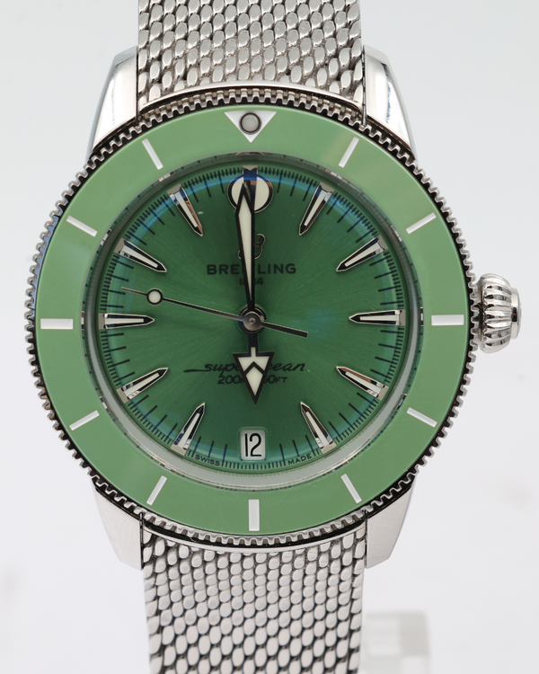 2026 Breitling Superocean Heritage 36MM Green Dial Steel Bracelet (A10390)