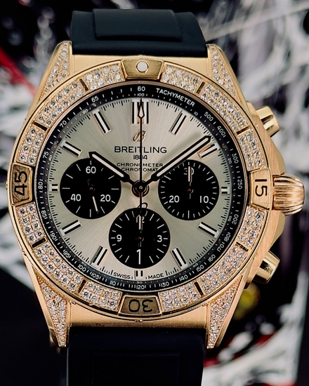 2023 Breitling Chronomat B01 42MM Silver Dial Rubber Strap (RB0134721G1S1)