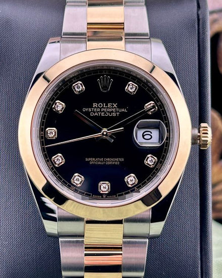 2026 Rolex Datejust 41MM Black Dial Two-Tone Oyster Bracelet (126303)