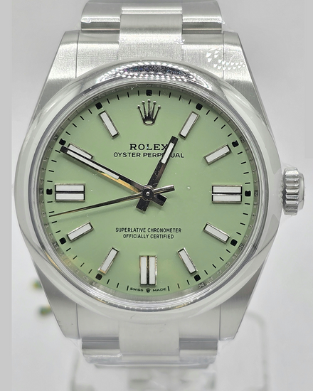2026 Rolex Oyster Perpetual 41MM Pistachio Dial Oyster Bracelet (134300)