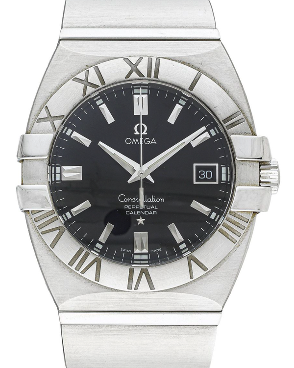 Omega Constellation 35MM Quartz Black Dial Steel Bracelet (396.1203)