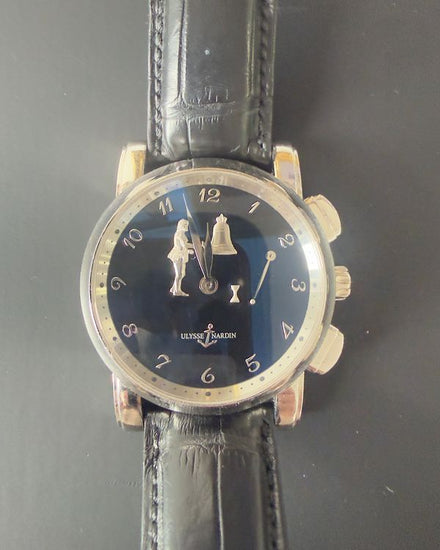 Ulysse Nardin Hourstriker 42MM Black Dial Leather Strap (6109-103/E2)