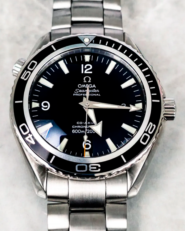 No Reserve - 2022 Omega Seamaster Planet Ocean 600M 45.5MM Black Dial Steel Bracelet (2200.50.00)