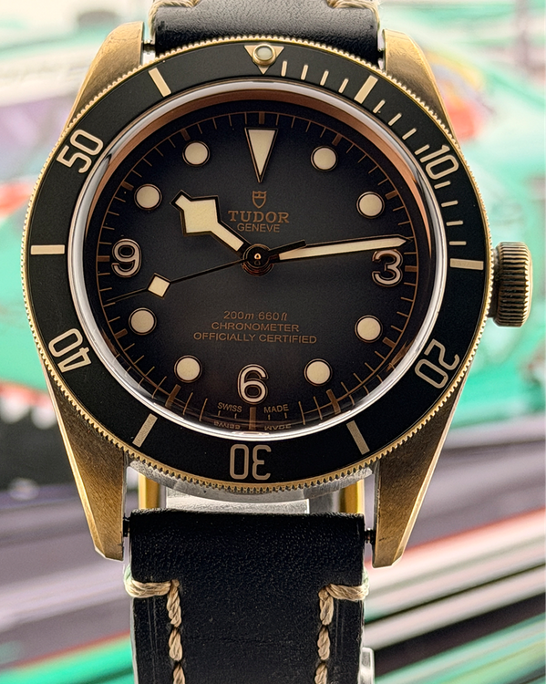 Tudor Black Bay Bronze 43MM Grey Dial Leather Strap (79250BA)