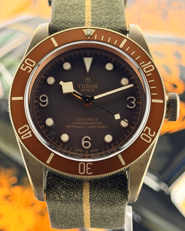 2018 Tudor Black Bay Heritage Bronze 43MM Brown Dial Textile Strap (79250BM)