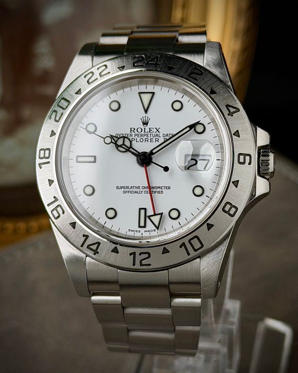 2001 Rolex Explorer II "Polar" 40MM White Dial Oyster Bracelet (16570)