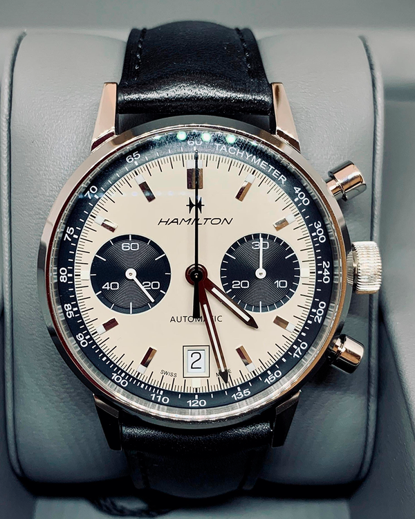 No Reserve - 2023 Hamilton Intramatic 40MM White Dial Leather Strap (H38416711)