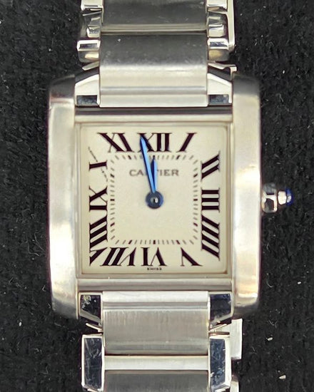 Cartier Tank Française 25MM Quartz Silver Dial Steel Bracelet (2384)