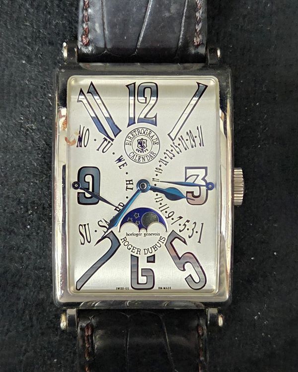 Roger Dubuis Too Much 47MM Silver Dial Leather Strap (M34 5740)
