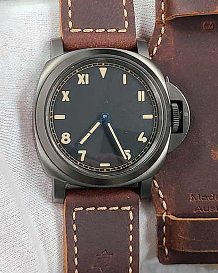 No Reserve - 2023 Panerai Luminor 8 Days "California" 44MM Black Dial Leather Strap (PAM00779)