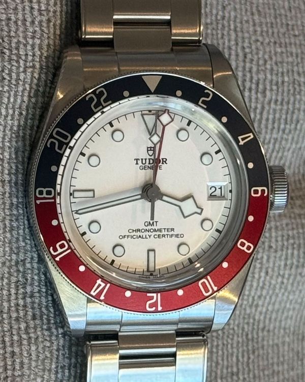 No Reserve - 2016 Tudor Black Bay GMT "Pepsi" 41MM White Dial Steel Bracelet (79830RB-0010)