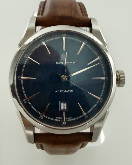 2026 Hamilton Jazzmaster American Classic "Spirit of Liberty" 42MM Blue Dial Leather Strap (H42415541)