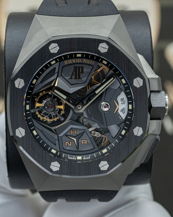 Audemars Piguet Royal Oak Concept Flying Tourbillon GMT 44MM Skeleton Dial Rubber Strap (26589IO.OO.D002CA.01)