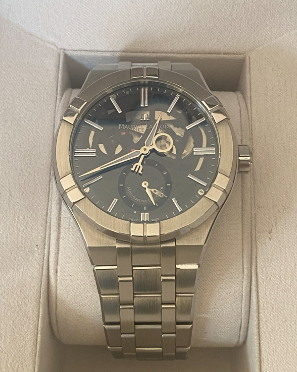 No Reserve - Maurice Lacroix Aikon Mercury 44MM Skeleton Dial Steel Bracelet (AI6088-SS002-030-1)