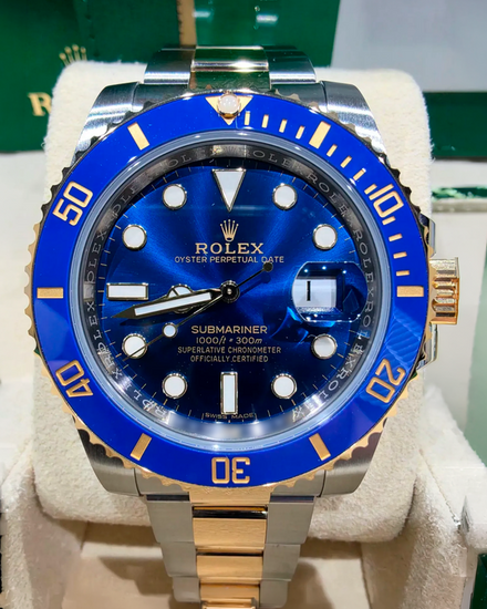 No Reserve - 2020 Rolex Submariner Date "Bluesy" 40MM Blue Dial Two-Tone Oyster Bracelet (116613LB)