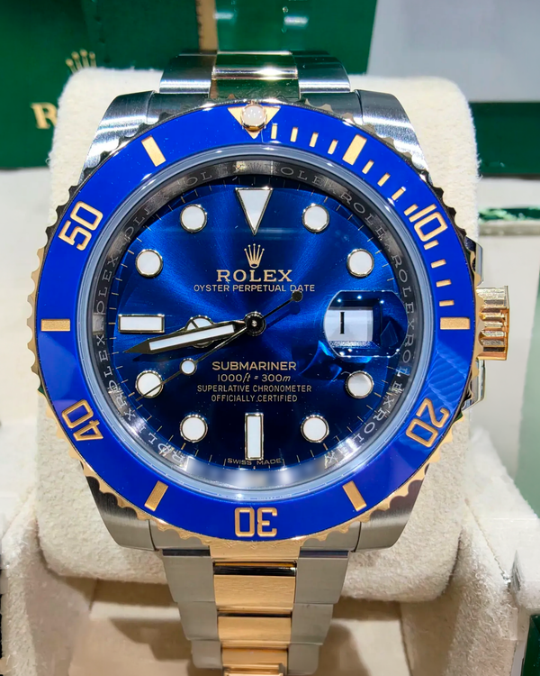 No Reserve - 2020 Rolex Submariner Date "Bluesy" 40MM Blue Dial Two-Tone Oyster Bracelet (116613LB)