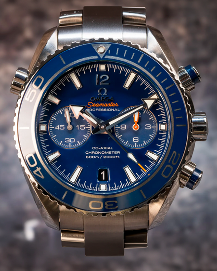 2018 Omega Seamaster Planet Ocean 600M 45.5MM Blue Dial Titanium Bracelet (232.90.46.51.03.001)