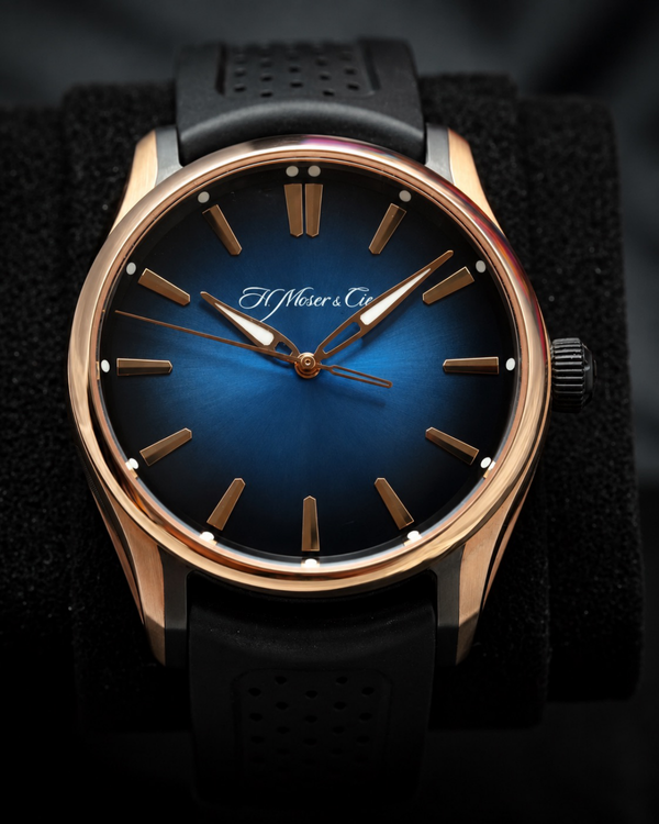 2025 H. Moser & Cie Pioneer 42.8MM Blue Dial Rubber Strap (3200-0903)