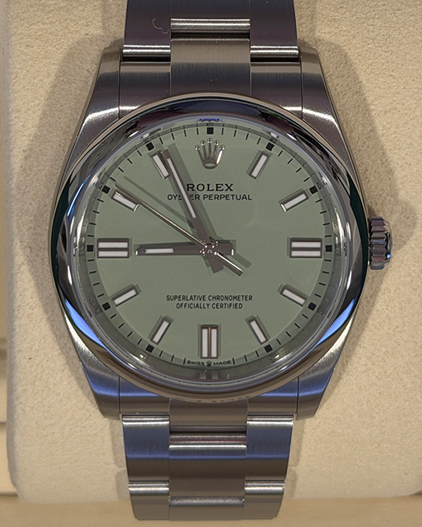2025 Rolex Oyster Perpetual 36MM Pistachio Dial Oyster Bracelet (126000)