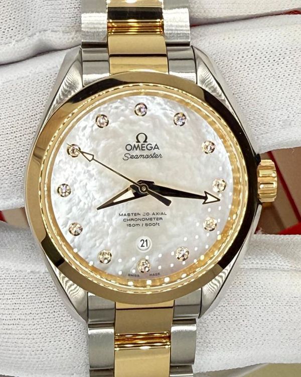 2026 Omega Seamaster Aqua Terra 34MM Mother of Pearl Dial Two Tone Bracelet (231.20.34.20.55.002)