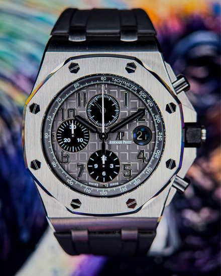 No Reserve - 2014 Audemars Piguet Royal Oak Offshore "Elephant" 42MM Grey Dial Rubber Strap (26470ST.OO.A104CR.01)