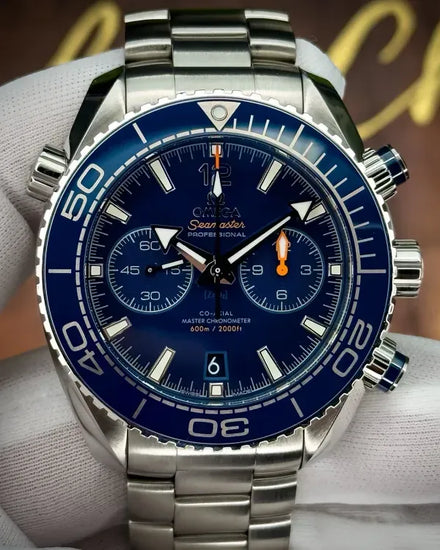 Omega Seamaster Planet Ocean 600M Chronograph 45.5MM Blue Dial Steel Bracelet (215.30.46.51.03.001)