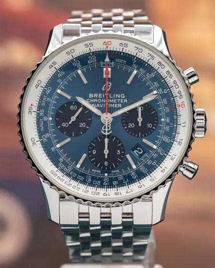 2021 Breitling Navitimer B01 Chronograph 43MM Blue Dial Steel Bracelet (AB0121211C1A1)