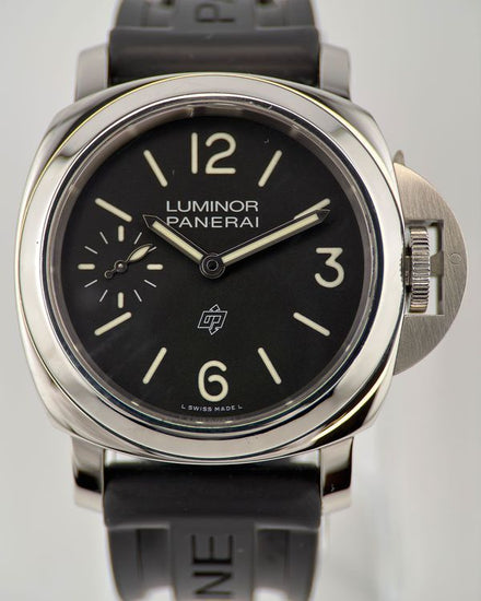 No Reserve - 2022 Panerai Luminor Base Logo 44MM Black Dial Rubber Strap (PAM01084)