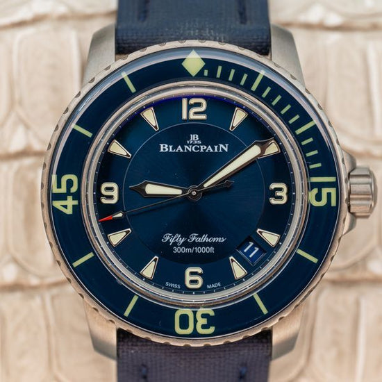 2022 Blancpain Fifty Fathoms 45MM Blue Dial Textile Strap (5015-12B40-052A)