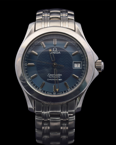 Omega Seamaster 120M Jaques Mayol 20th Anniversary L.E. 36MM Blue Dial Steel Bracelet (2501.89)