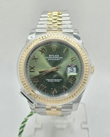 2026 Rolex Datejust 36MM "Olive" Green Dial Two-Tone Jubilee Bracelet (126333)