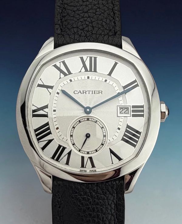No Reserve - 2018 Cartier Drive De Cartier 40MM Silver Dial Leather Strap (WSNM0004)