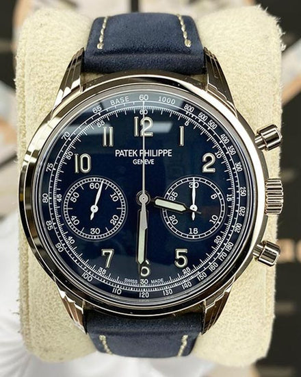2023 Patek Philippe Complications Chronograph 41MM Blue Dial Leather Strap (5172G-001)