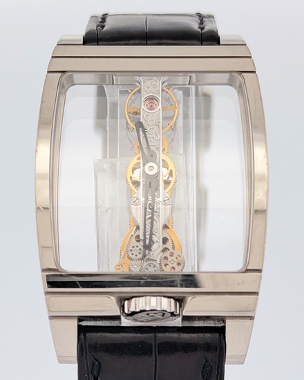 No Reserve - Corum Golden Bridge 50mm Skeleton Dial Leather Strap (113.550.59)