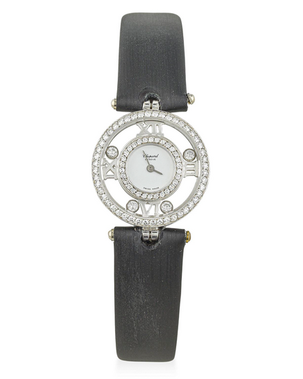 Chopard Happy Diamonds 24MM Quartz White Dial Aftermarket Leather Strap (4097 1)