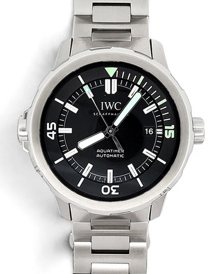 2017 IWC Schaffhausen Aquatimer 42MM Black Dial Steel Bracelet (IW329001)