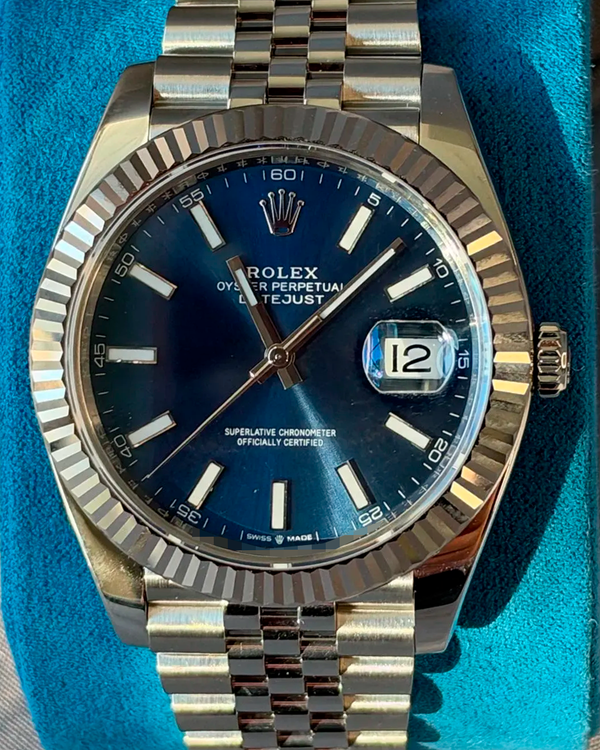 2021 Rolex Datejust 41MM Blue Dial Jubilee Bracelet (126334)