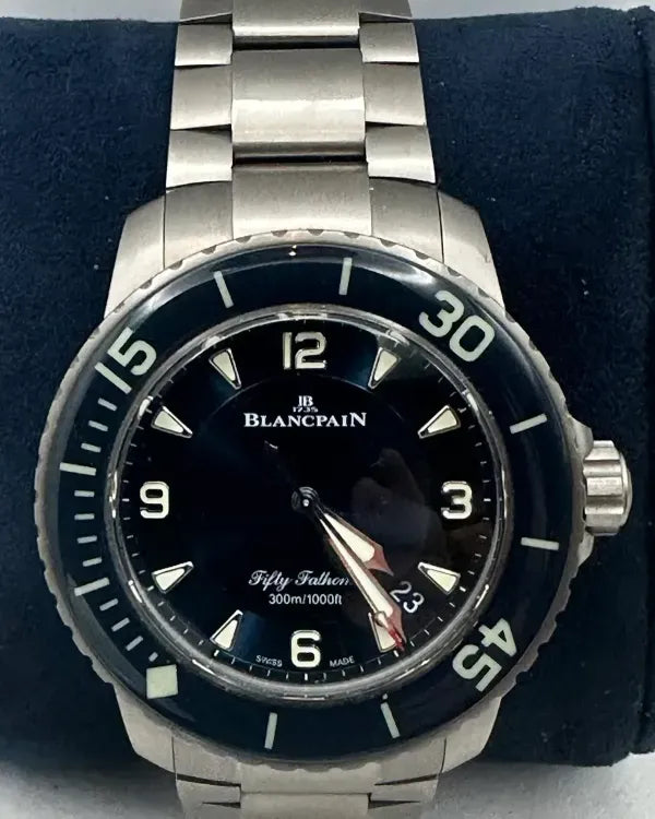 2021 Blancpain Fifty Fathoms 45MM Blue Dial Titanium Bracelet (5015-12B40-98B)
