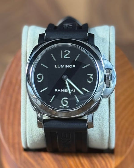 2012 Panerai Luminor Base 44MM Black Dial Rubber Strap (PAM00112)