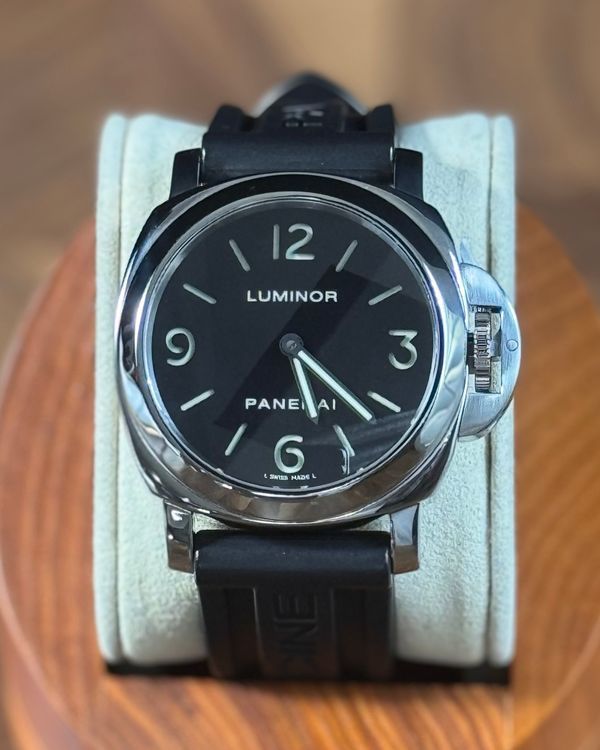 2012 Panerai Luminor Base 44MM Black Dial Rubber Strap (PAM00112)