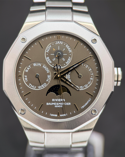 2025 Baume & Mercier Riviera L.E. 40MM Grey Dial Steel Bracelet (M0A10786)