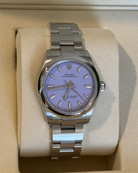 2026 Rolex Oyster Perpetual 31MM Lavender Dial Oyster Bracelet (277200)