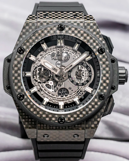Hublot King Power Unico 48MM Skeleton Dial Rubber Strap (701.QX.0140.RX)