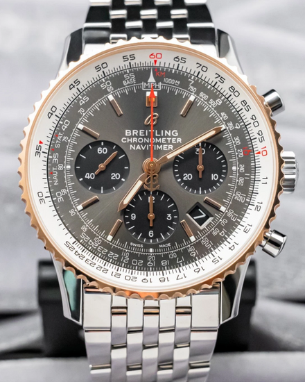 2021 Breitling Navitimer B01 Chronograph 43MM Grey Dial Steel Bracelet (UB0121211F1A1)