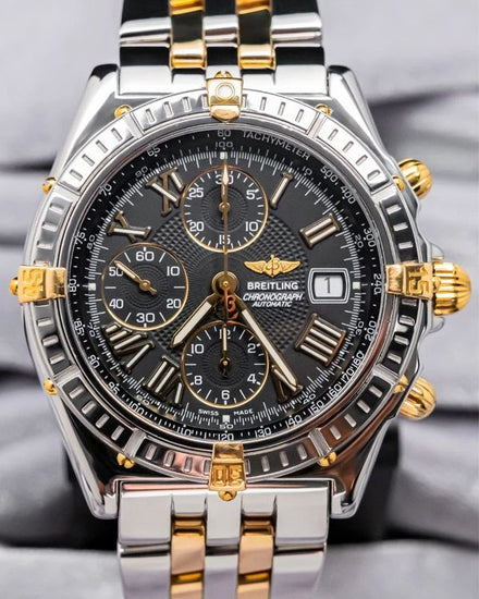 Breitling Crosswind Chronograph 43MM Black Dial Two-Tone Bracelet (B13055)