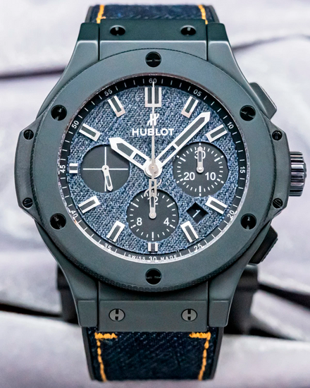 2015 Hublot Big Bang "Dark Jeans" 44MM Blue "Jeans" Dial Textile Strap (301.CI.2770.NR.JEANS14)