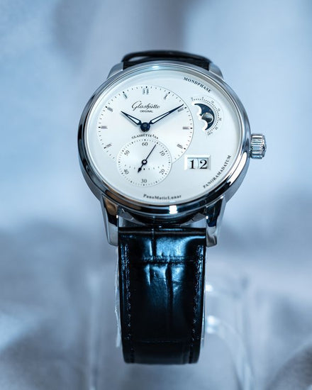 No Reserve - 2025 Glashütte Original PanoMaticLunar 40MM Silver Dial Leather Strap (1-90-02-42-32-61)
