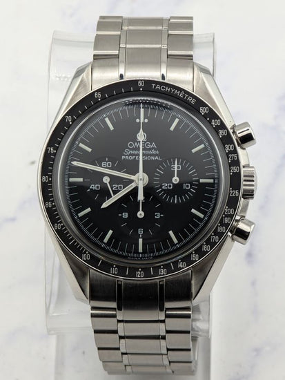 No Reserve - Omega Speedmaster Professional Moonwatch 42MM Black Dial Steel Bracelet (3570.50.00)
