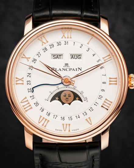 2024 Blancpain Villeret Quantième Complet 40MM White Dial Leather Strap (6654-3642-55B)