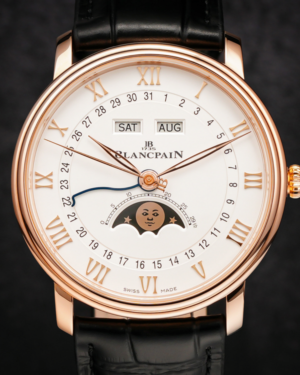 2024 Blancpain Villeret Quantième Complet 40MM White Dial Leather Strap (6654-3642-55B)